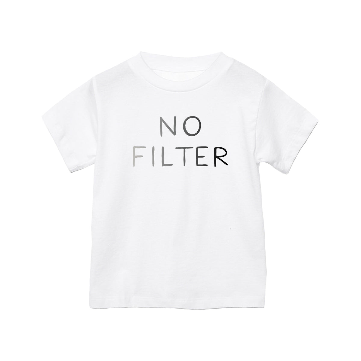 Love Bubby No Filter Short Sleeve White Kids T-Shirt - White - 6T